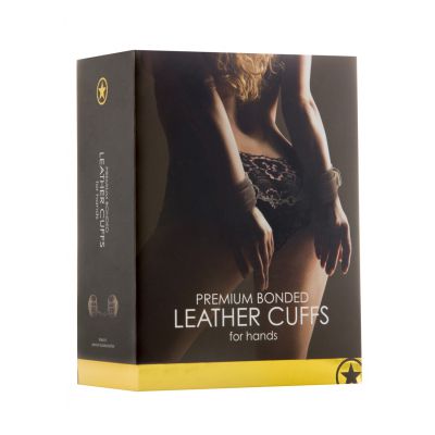 Leather Hand Cuffs Brown Bondage Handcuffs