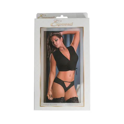 Champagne Caviar Wraptop panty Bk 2xl