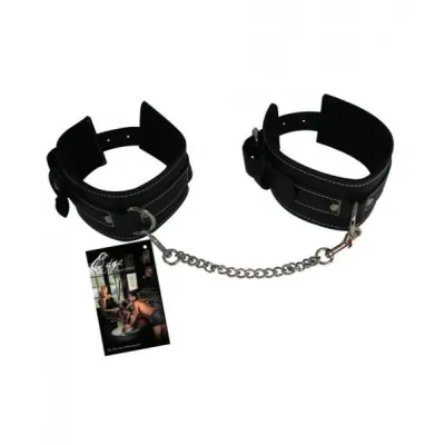 Edge Leather Ankle Restraints Black
