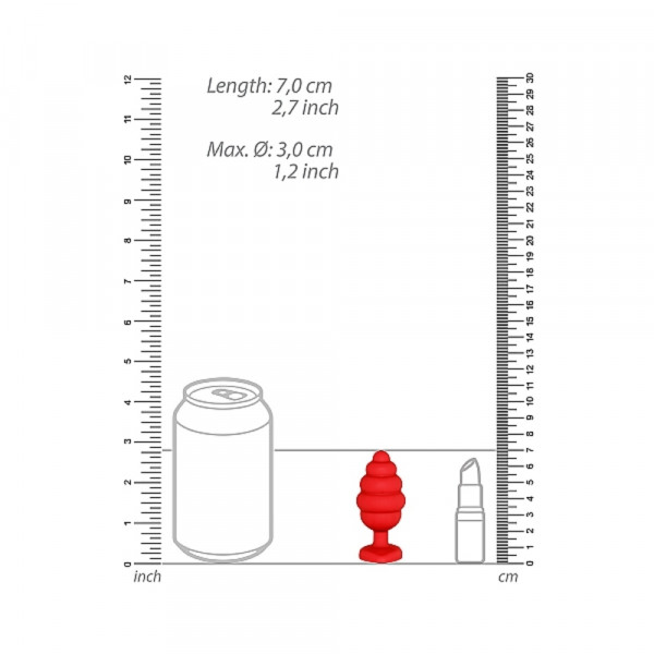 Ouch! Regular Ribbed Diamond Heart Plug