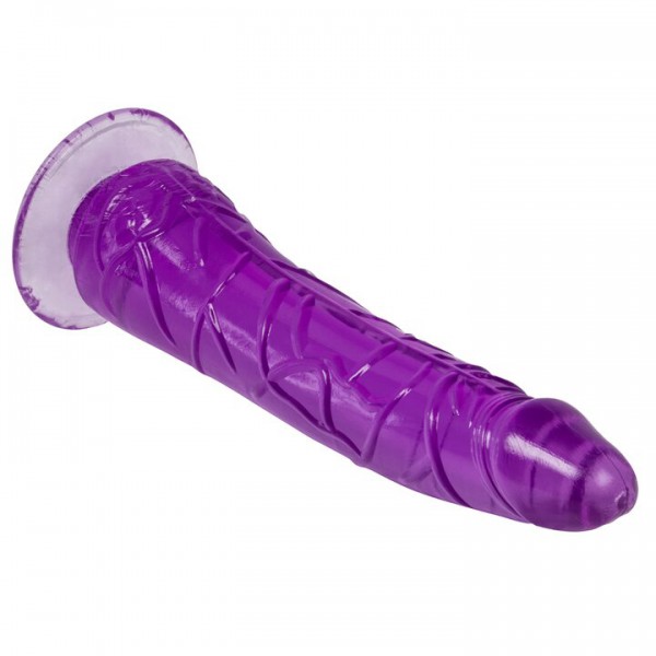 Bondara Crystal Clear Purple Suction Cup Dildo – 8 Inch