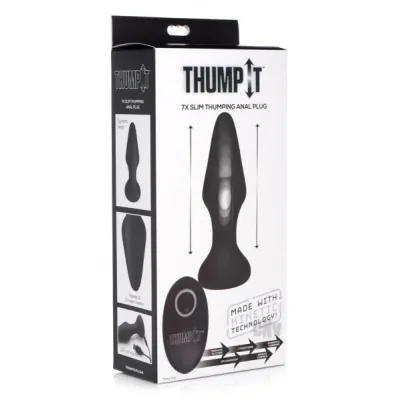 7x Slim Thumping Silicone Anal Plug