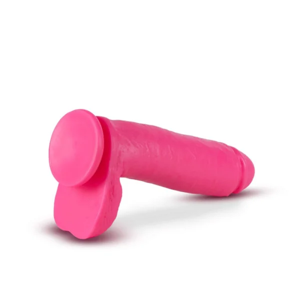 Big As Fuk 10 Inch Harness Compatible Suction Cup Dildo With Balls By Blush - Pink