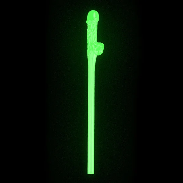 Jokes & Parties Glow In The Dark Willy Straws Glow in Dark Dicky Straws - Set of 9 — image 3 of 7