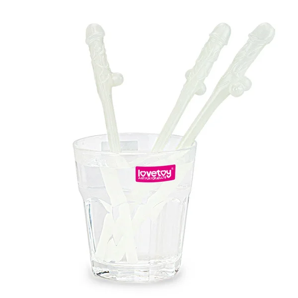 Jokes & Parties Glow In The Dark Willy Straws Glow in Dark Dicky Straws - Set of 9 — image 6 of 7