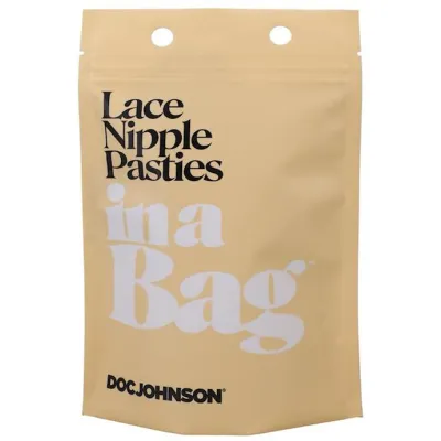Lace Nipple Pasties In A Bag Black
