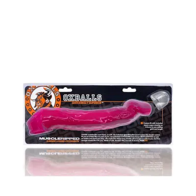 Muscle Ripped Cocksheath 9 25 Inch Hot Pink