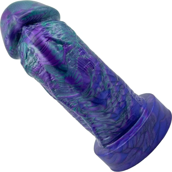 The Basio Short & Thick 5.75" Platinum Silicone Realistic Dildo By Uberrime - Alien Sunset