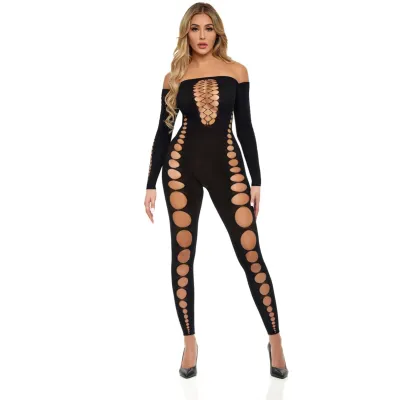 Boujee Gang Bodystocking One Size Black