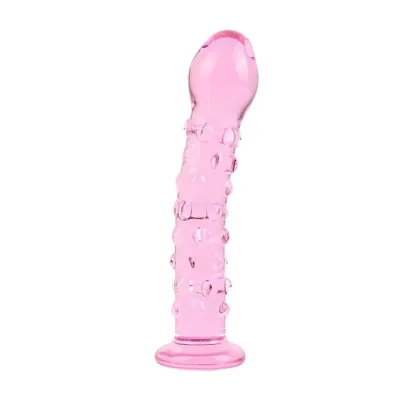 Lucent Pink Beaded Glass Massager