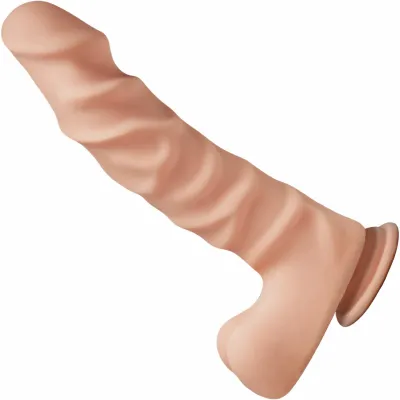 The D Ragin D 9 Suction Cup Dildo by Doc Johnson Vanilla