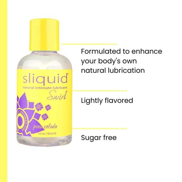 Sliquid Naturals Swirl Pina Colada - Flavored Lube | 4.2oz