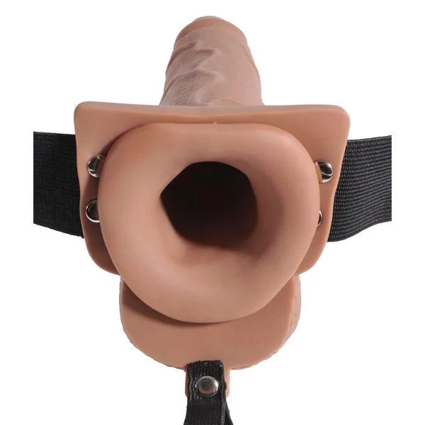 Fetish Fantasy 7.5-inch Hollow Squirting Strap-On with Balls