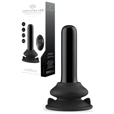 Shots Thumby 4 3 Handblown Glass Vibrating Anal Plug with Suction Cup Remote Control