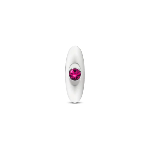 Cheeky Charms - Silver Metal Butt Plug Kit - Clear- Bright Pink