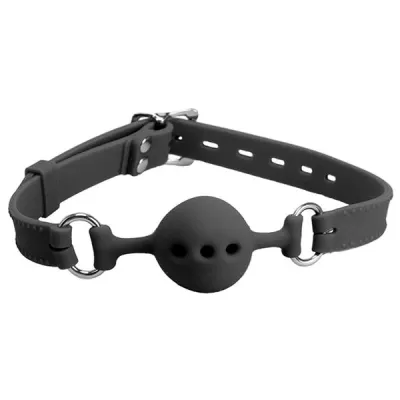 Love In Leather Large Silicone Breathable Ball Gag