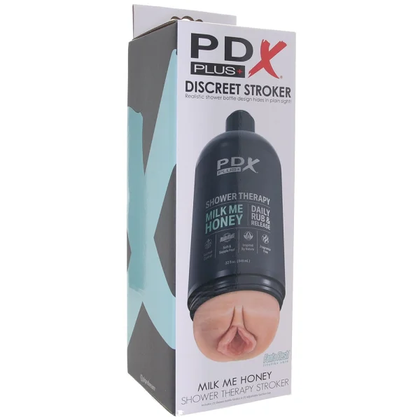 PDX Plus Shower Therapy Milk Me Honey Discreet Penis Stroker By Pipedream - Vanilla