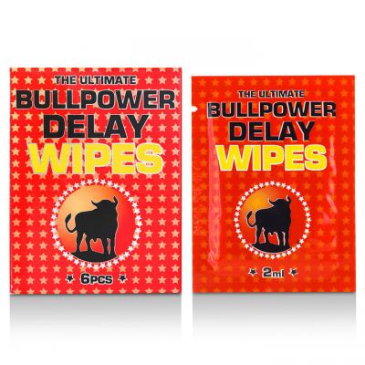 Bull Power Wipes Delay Sachets 6 x 2ml