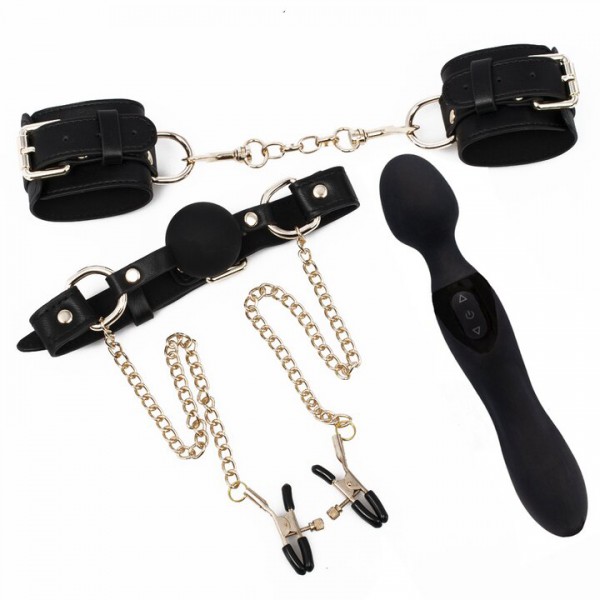 Bondara Luxe Gilded Cage 3 Piece Bondage and Sex Toy Set