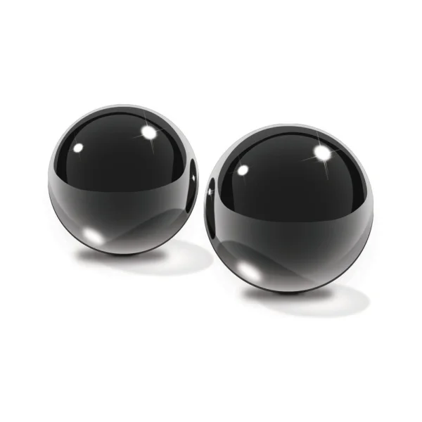 Fetish Fantasy Black Glass Ben-Wa Balls Medium