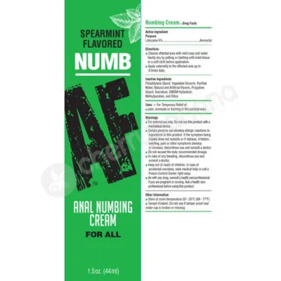 Numb AF Anal Desensitiser Gel Mint Flavoured 44ml