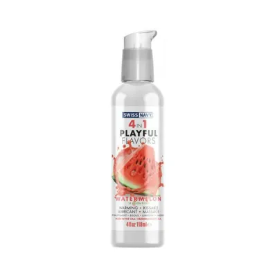 Lubricants Swiss Navy 4 In 1 Playful Flavors Watermelon 4 Oz