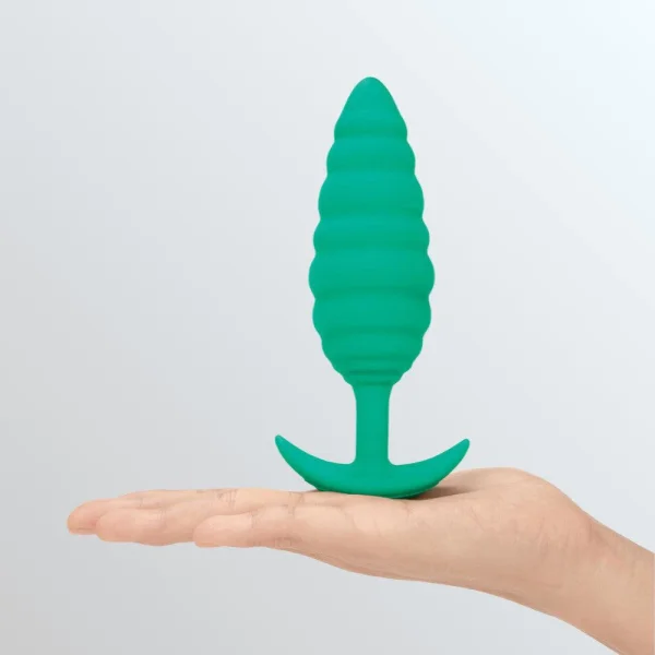 B-vibe Twist Texture Plug Green