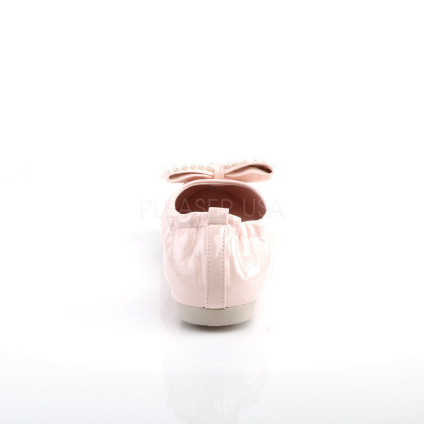 Pointed Toe Foldable Flats W/ Pearl Embellished Bow — image 8 of 12
