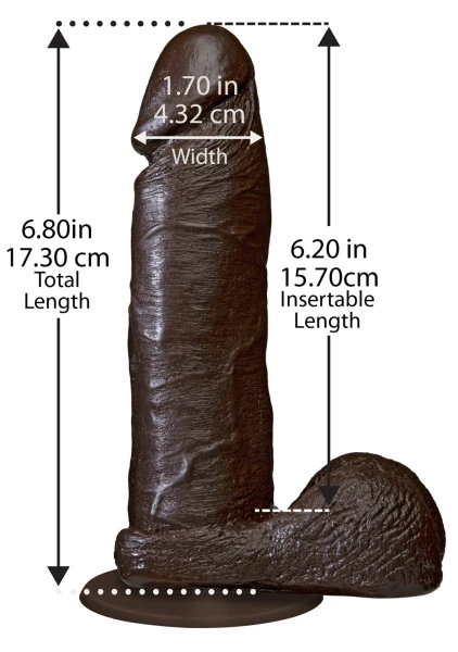 Realistic Cock 6 inch Black
