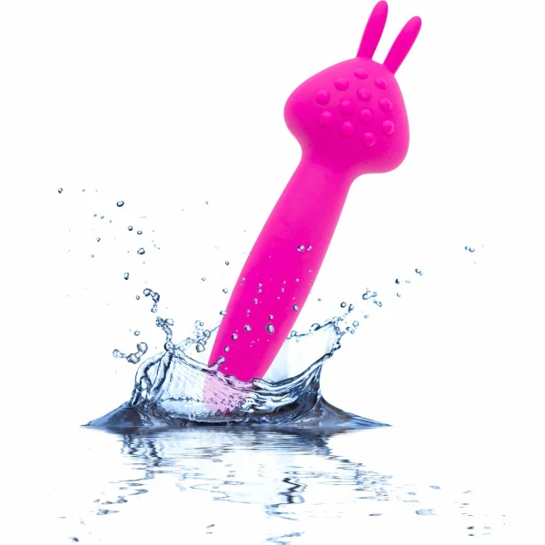 PalmPower Vibez Rechargeable Waterproof Wand Vibrator With Rabbit Ears