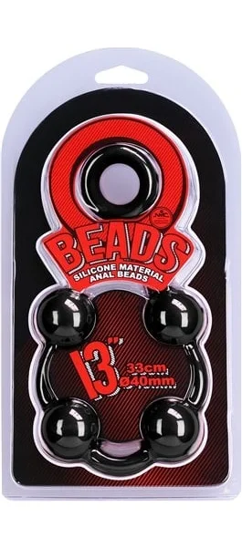 13 Inch O Beads 4 Ball Silicone Butt Beads