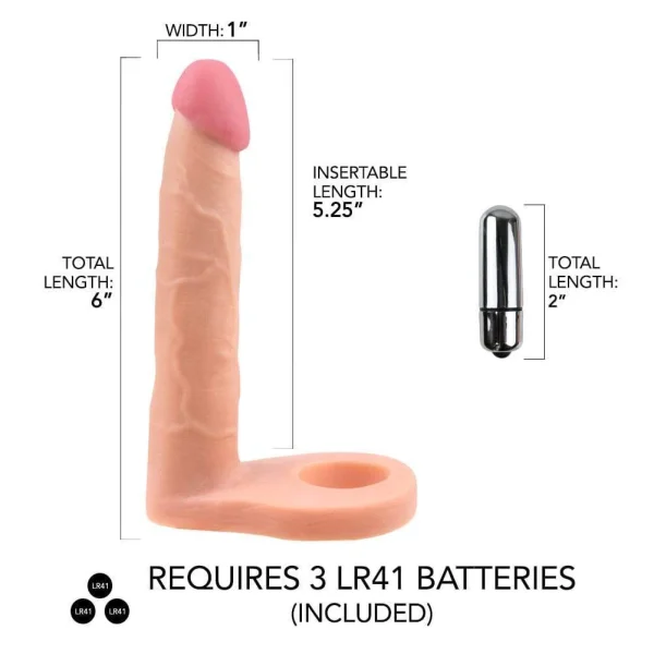 Vibrating Double Penetration Cockring