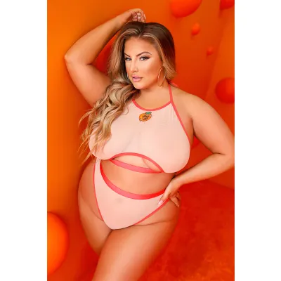 Just Peachy Halter Top and Cheeky Panty Queen Size