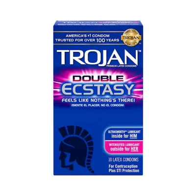 Trojan Double Ecstasy Condoms 10 Pack 10