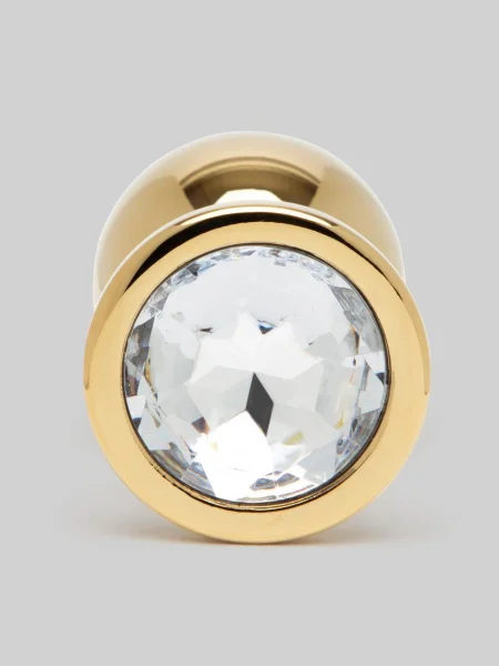 Lovehoney Jeweled Gold Metal Medium Butt Plug 3 Inch
