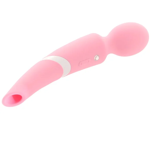 Sugar Pop Aurora Silicone Pressure Wave Clitoral Stimulator & Wand Style Vibrator - Pink