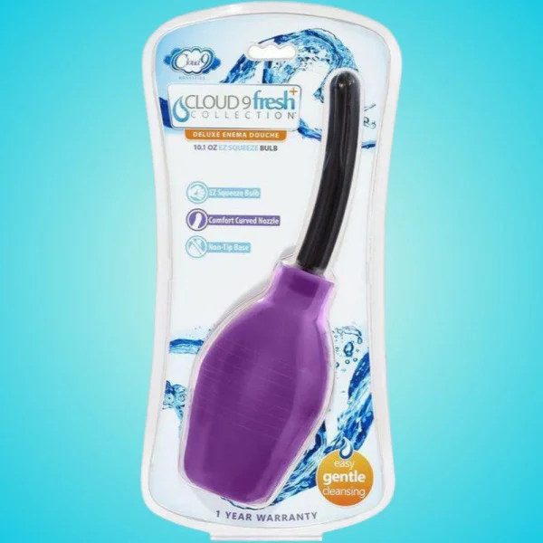 Cloud 9 Fresh + Deluxe Anal Soft Tip Enema Douche with Squeeze Bulb 10.1oz