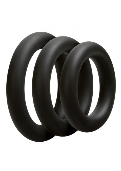 3 C-Ring Set - Thick - Black - Cock And Ball Ring