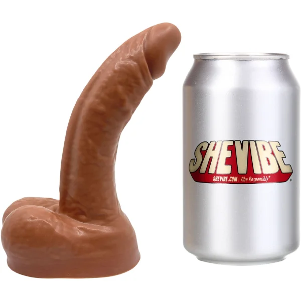 WEE Daddy Dante 6" Platinum Silicone Realistic Dildo With Balls By Dee's Big Daddies - Caramel
