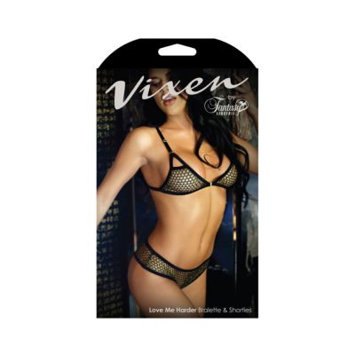 Vixen Love Me Harder Metallic Net Bralette Shortie