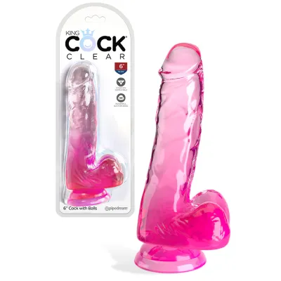 Pipedream King Cock 6 Realistic Dildo with Balls Suction Cup Base