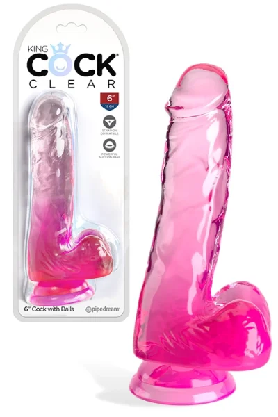 Pipedream King Cock 6" Realistic Dildo with Balls & Suction Cup Base