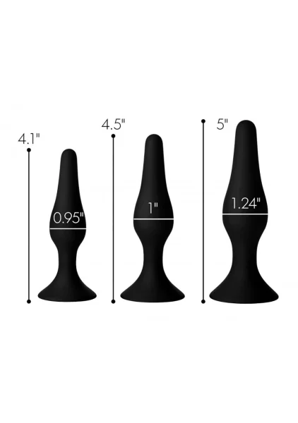 Triple Spire Tapered Silicone Anal Trainer Set