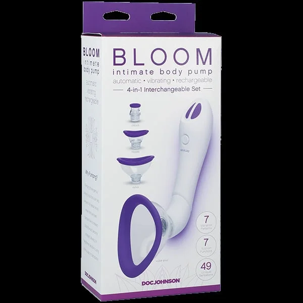 Bloom - Intimate Body Pump - Automatic - Vibrating - Rechargeable - Purple/White — image 5 of 8