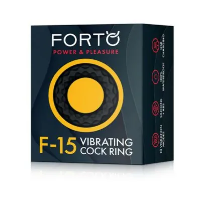 Forto F 15 Silicone Vibrating Cock Ring Black