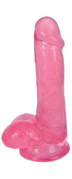 Dildo With Balls 15 CM - Cherry Ice