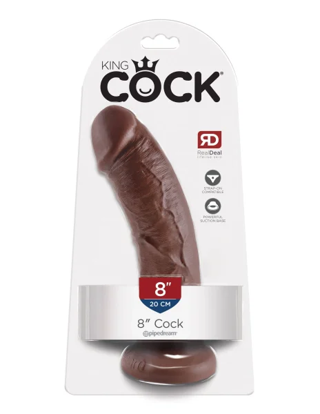King Cock 8 Inch Cock-Brown