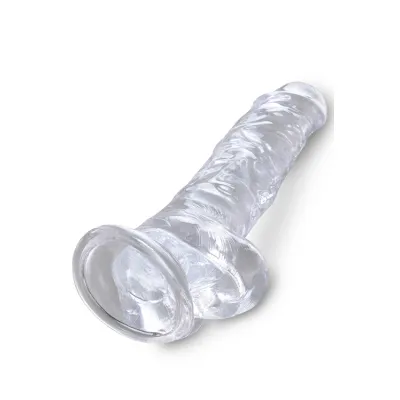 Pipedream King Cock Clear Realistic 8 Dildo with Balls Suction Cup Base
