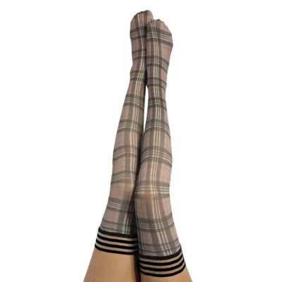Lori Plaid Thigh Highs