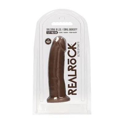 Silicone Suction Cup Dildo Brown 7 5 Inch